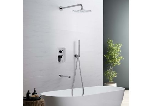 Душевая система Aquatek ОБЕРОН AQ1273CR встраиваемая в стену цвет хром - фото 3