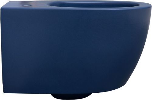 Чаша унитаза подвесная Allen Brau Fantasy 4.11004.ID цвет синий без сиденья безободковая каскадный смыв - фото 4