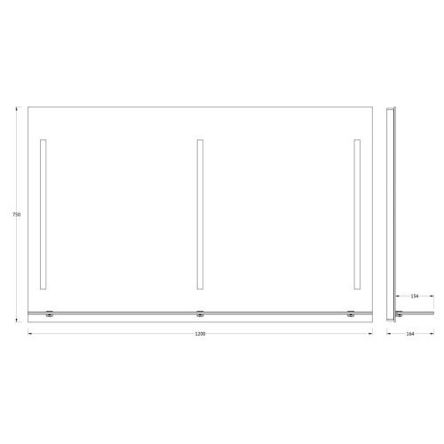 Зеркало с подсветкой Evoform Ledline-S BY 2168 120х80 подвесное - фото 2