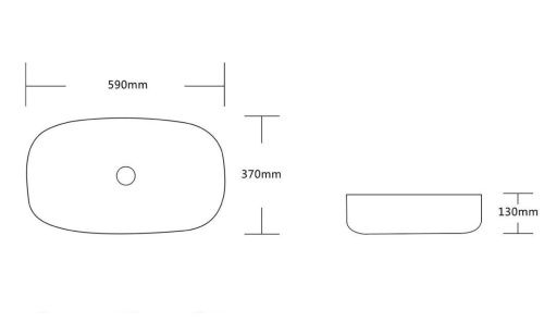 Раковина из сантехнического фарфора Cerutti SPA CR0045 60х40 накладная цвет белый без отверстий под смеситель - фото 2