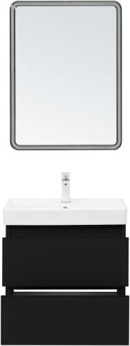 Тумба под раковину Aquanet Вега 2.0 00337953 60х50 подвесная цвет черный - фото 5