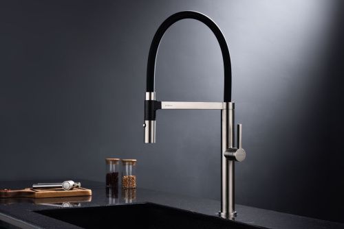 Смеситель для кухни Paulmark LEADER Le214101-BS на мойку никель - фото 5