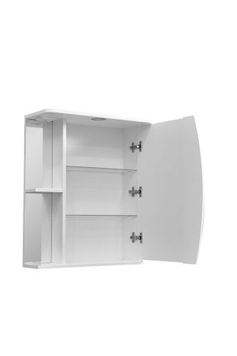 Зеркало-шкаф Stella Polar Волна SP-00000049 60х70 подвесной цвет белый - фото 4