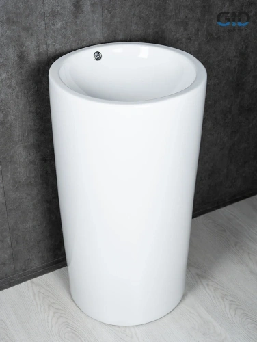 Раковина керамическая Gid Autonomo 81107 50х50 напольная цвет белый без отверстий под смеситель - фото 2