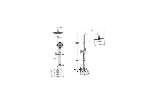 Душевая стойка Vitra Aquaheat A47208EXP настенная цвет хром с термостатом - фото 2