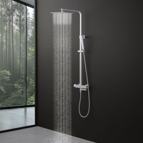 Душевая стойка Timo Tetra-thermo SX-0169/16 настенная цвет белый с термостатом - фото 4