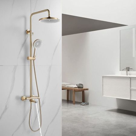 Душевая стойка Rose R3936G настенная цвет золото