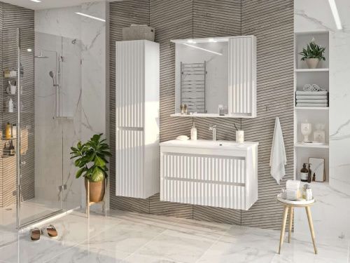 Зеркало-шкаф Brevita Balaton BAL-04090-01-П 90х80 подвесной цвет белый - фото 5