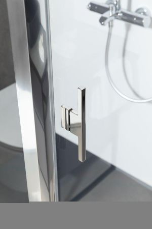 Душевой уголок Allen Brau Priority 3.31004.00 + 3.31019.00 100х100 стекло прозрачное профиль хром без поддона