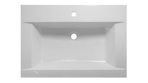 Раковина из искусственного камня Эстет Рава ФР-00014960 70х50 накладная цвет белый 1 отверстие под смеситель - фото 3