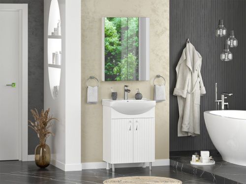 Тумба под раковину Misty Изео Э-Изе01060-021Н 60х30 напольная цвет белый - фото 5