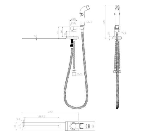 Смеситель LeMark Solo LM7170CW на биде белый/хром - фото 2