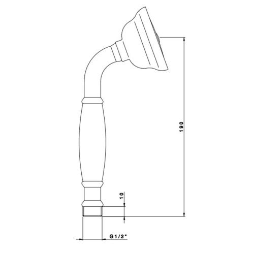 Душевая лейка Nicolazzi Doccia 7104BZ цвет бронза - фото 2