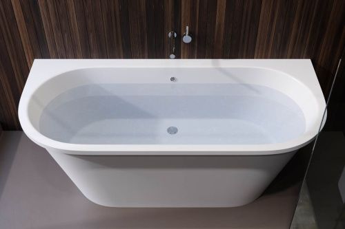 Ванна из искусственного камня Holbi GALATEA 1.01.003.11.1 170х75 пристенная овальная - фото 2