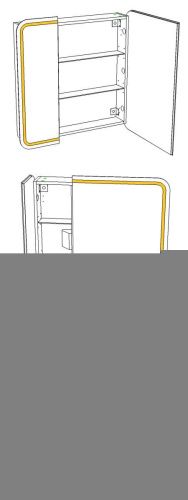 Зеркало-шкаф Corozo Алабама SD-00000902 80х80 подвесной цвет белый - фото 5