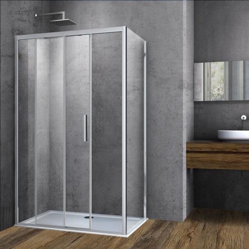 Душевой уголок Vincea Soft VSR-3SO1016CL 160х100 стекло прозрачное профиль хром без поддона