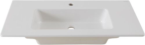 Раковина керамическая Allen Brau Fantasy 4.11026.20 90х50 полувстраиваемая цвет белый 1 отверстие под смеситель - фото 2