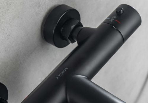 Смеситель для ванны Aquatek ВЕГА AQ1043MB настенный черный с термостатом - фото 4