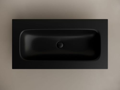 Раковина из сантехнического фарфора Ceramica Nova GRACE CN7019MBwx 90х50 накладная цвет черный без отверстий под смеситель - фото 3