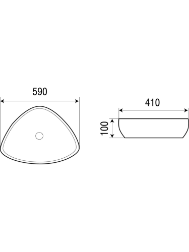 Раковина из сантехнического фаянса WeltWasser WW SK 10000003849 60х40 подвесная цвет белый без отверстий под смеситель - фото 3