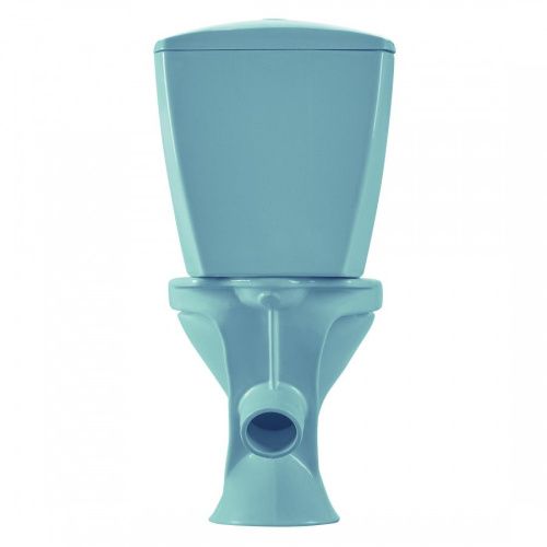 Унитаз-компакт напольный с бачком Santeri Версия 1P4015S0600BF голубой с сиденьем каскадный смыв - фото 2