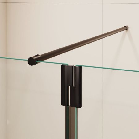 Душевая перегородка RGW Walk In 351005083-14 80х195 стекло прозрачное профиль черный