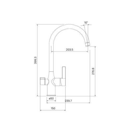 Смеситель для кухни IDDIS Pure PURSBFJi05 на мойку хром - фото 2
