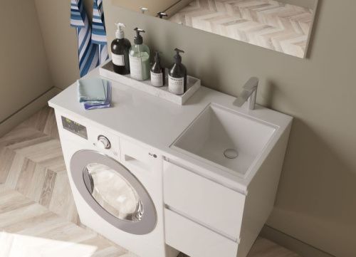 Раковина из искусственного камня Эстет Даллас ФР-00014933 100х50 накладная цвет белый - фото 4