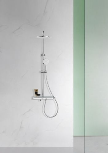 Душевая стойка Arrow AG3308SH настенная цвет хром с термостатом - фото 3