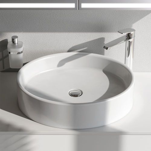 Раковина из сантехнического фарфора Am.Pm Func M8FWCC20550WG 60х40 накладная цвет белый без отверстий под смеситель - фото 3