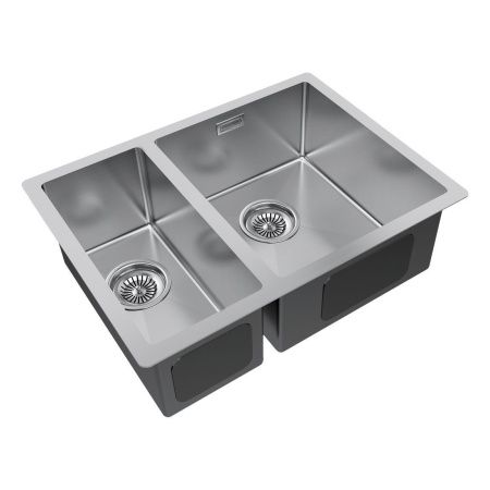 Кухонная мойка Paulmark GERBERG 59/2S UNI PM225944-BSR 35х40 цвет серый поверхность брашированная