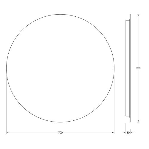 Зеркало с подсветкой Evoform Ledshine BY 2544 70х70 подвесное - фото 2