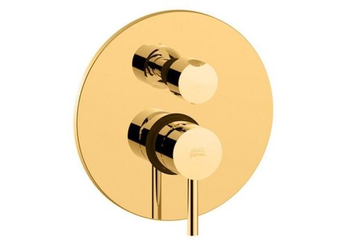 Смеситель для ванны с душем Paffoni Light LIG018HGSP встраиваемый в стену золото