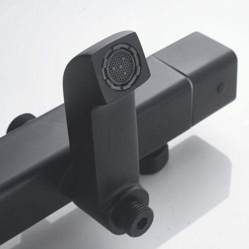 Душевая стойка Shevanik S3096H настенная цвет черный с термостатом - фото 5