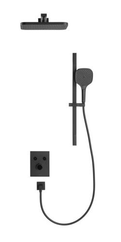 Душевая система Arrow AG3733SHMB-1 встраиваемая в стену цвет черный с термостатом - фото 2