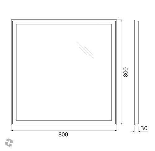 Зеркало с подсветкой BelBagno SPC-GRT-800-800-LED-TCH-WARM 80х80 подвесное - фото 5