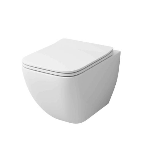 Унитаз подвесной Grossman Санфаянс GR-4447S белый с сиденьем микролифт безободковый каскадный смыв