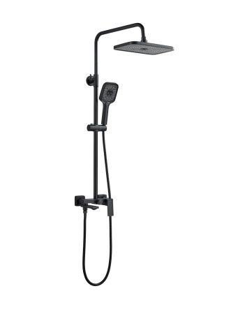 Душевая стойка Shevanik S9636H настенная цвет черный