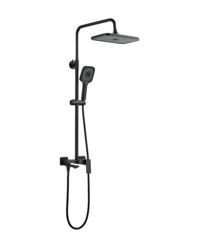 Душевая стойка Shevanik S9636H настенная цвет черный - фото 2