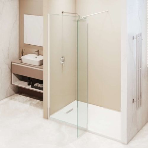 Душевая перегородка RGW Walk In 351005003-15 100х195 стекло прозрачное профиль белый - фото 2