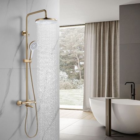 Душевая стойка Rose R3936G настенная цвет золото