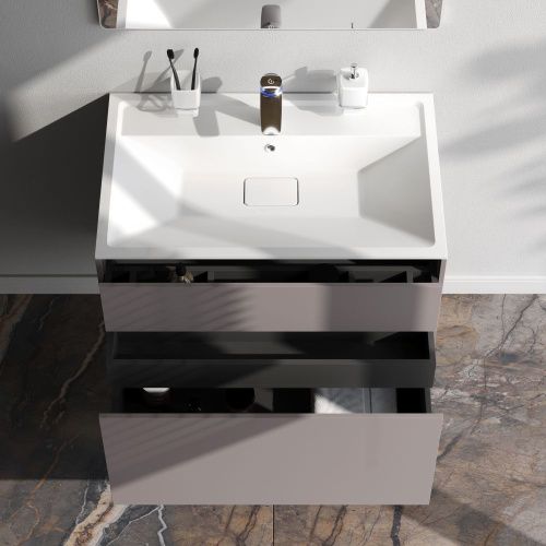 Тумба под раковину Am.Pm Inspire V2.0 M50AFHX0803EGM 80х50 подвесная цвет серый - фото 3