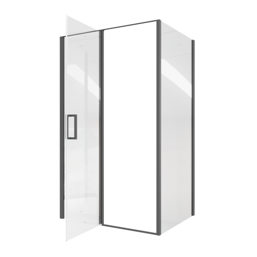 Душевой уголок Cerutti SPA VICTORIA120B 120х90 стекло прозрачное профиль черный без поддона - фото 4