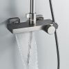 Душевая стойка Rose R1896T-6 настенная цвет серый с термостатом