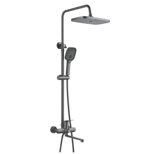 Душевая стойка Raffine F3685T настенная цвет оружейная сталь - фото 2