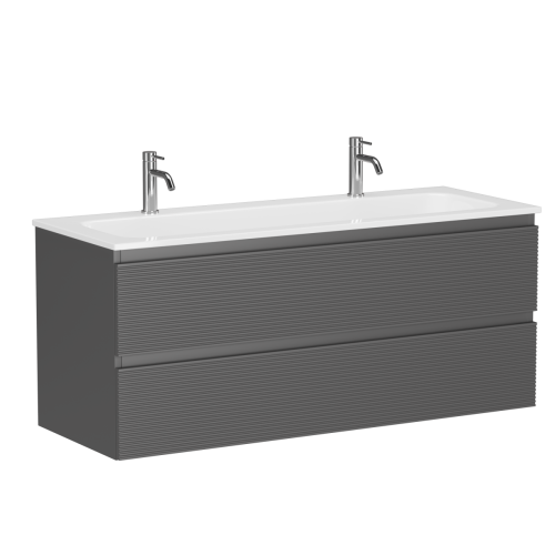 Тумба под раковину Sancos FOLK FL120GS 120х40 подвесная цвет серый - фото 2