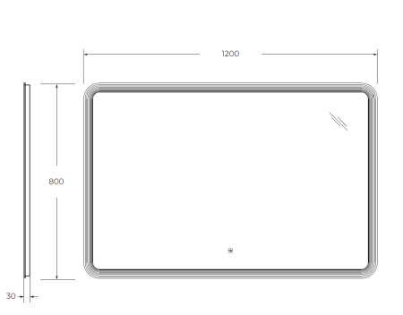 Зеркало с подсветкой Cezares DUET CZR-SPC-DUET-1200-800-LED-TCH 120х80 подвесное