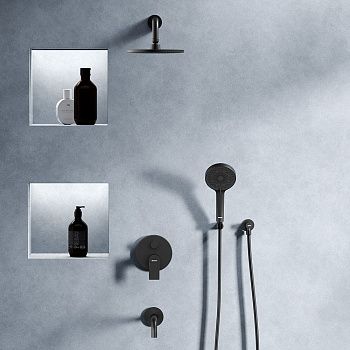 Душевая система Damixa Apollo 947510300 встраиваемая в стену цвет черный