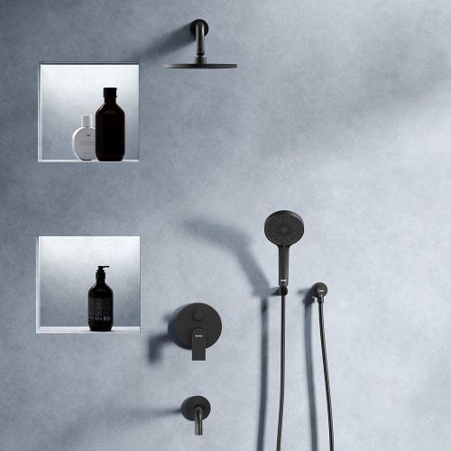 Душевая система Damixa Apollo 947510300 встраиваемая в стену цвет черный