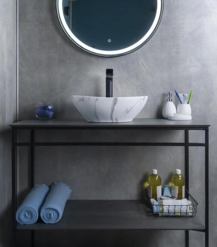 Раковина керамическая Gid Lago 54473 40х30 накладная цвет многоцветный без отверстий под смеситель - фото 3